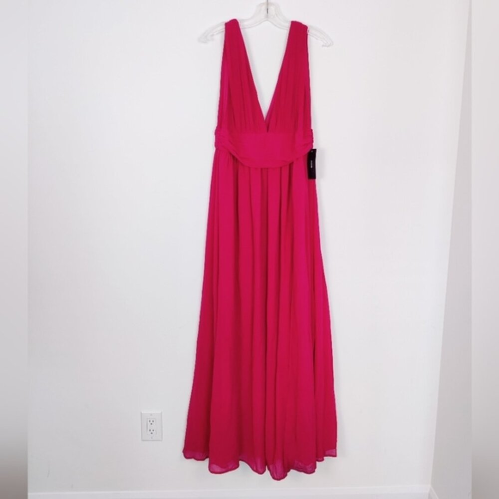 Lulus Womens Heavenly Hues Magenta Maxi Dress Size XL